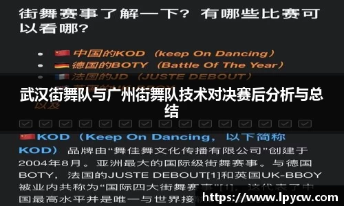 武汉街舞队与广州街舞队技术对决赛后分析与总结