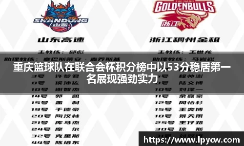 重庆篮球队在联合会杯积分榜中以53分稳居第一名展现强劲实力