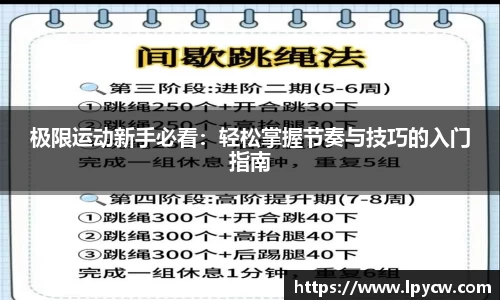 极限运动新手必看：轻松掌握节奏与技巧的入门指南